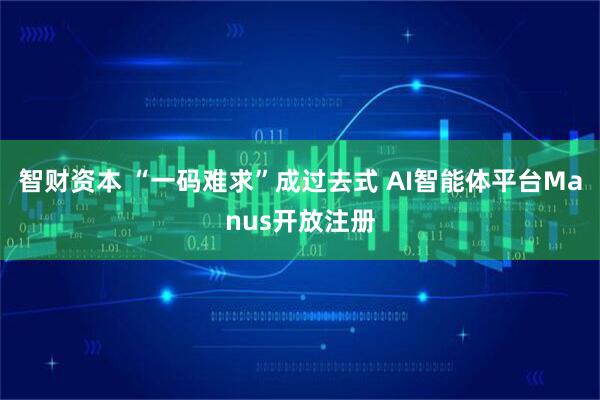 智财资本 “一码难求”成过去式 AI智能体平台Manus开放注册